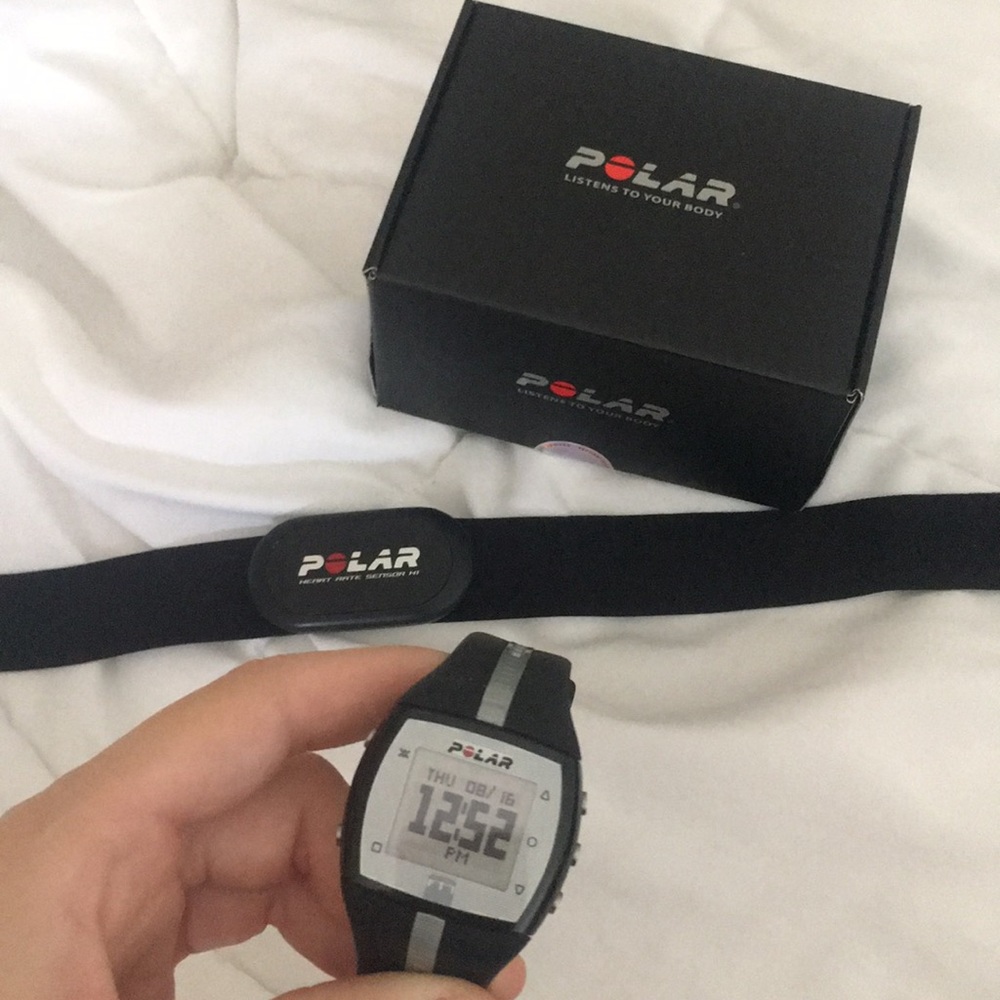 Polar watch and heart rate band